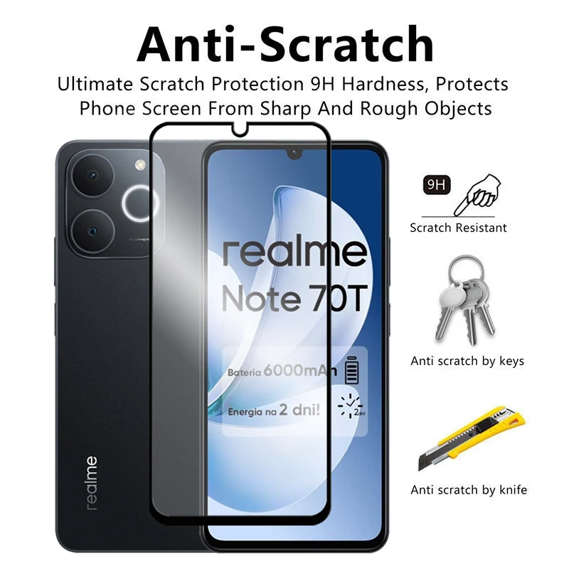 6-in-1 Tempered Glass Screen and Lens Protector Set with 2.5D Full Coverage