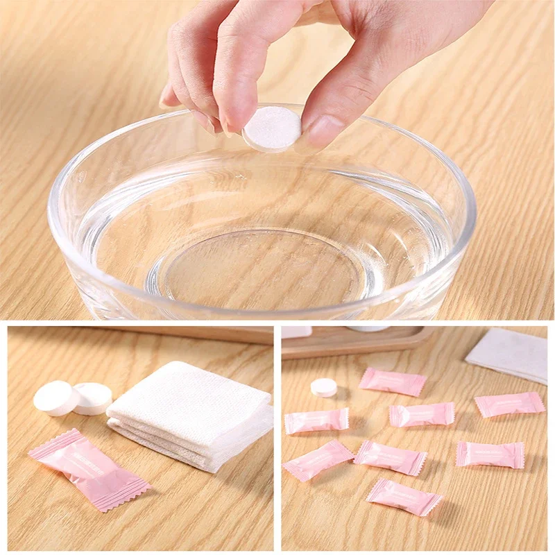 Disposable Compressed Towel Portable Travel Non-woven Face Towel Water Wet Wipe Outdoor Moistened Tissues