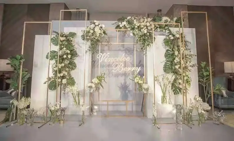 CNCEST Arche de fer - Arche de fleurs pour mariage anniversaire décoration