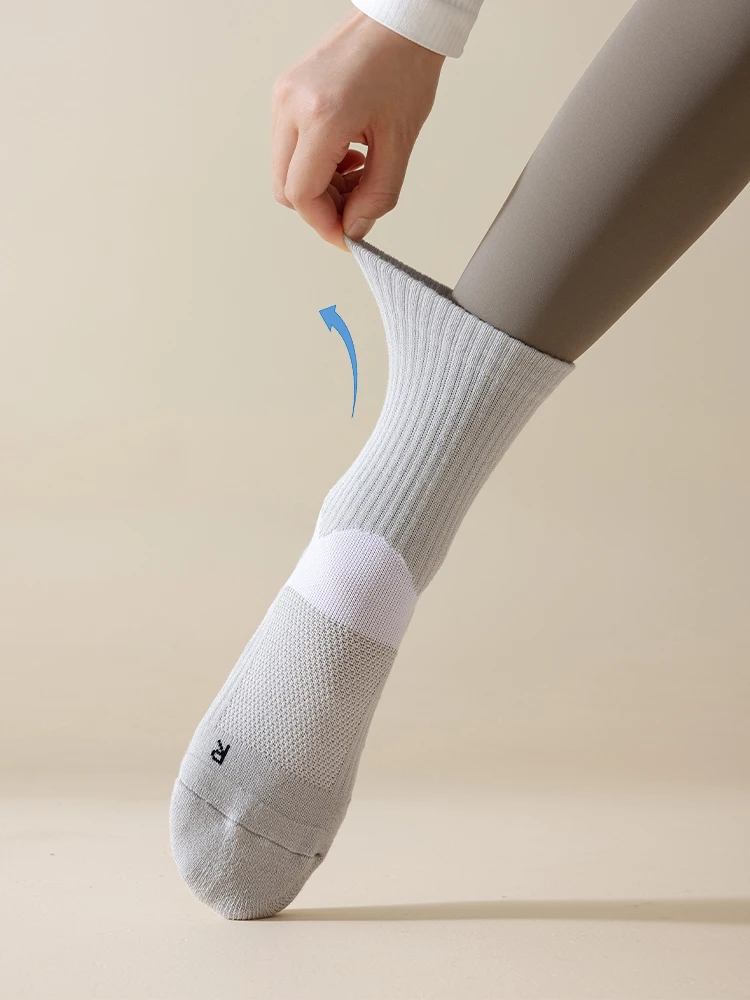 Womens Pilates Socks Yoga Socks Barre Gym Athletic for Women Cycling Socks, Athletic Thick Cushioned Running Hiking