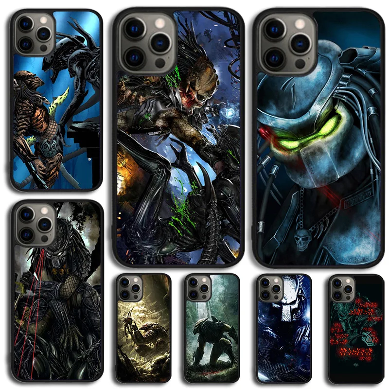 Custodia Per Telefono Di Lusso Alien Vs Predator Per Iphone 15 14 Se 2020 Xr Xs 11 12 13 Mini Pro Max 7 8 Plus Coque