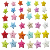 NBNNVA 50Pcs Assorted Colors 12MM/16MM/19MM Star Shape Plastic Buttons Sewing DIY Garment Accessories 1