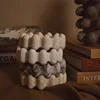 French Light Luxury Travertine Black Gold Natural Marble Tray Decoration Jewelry Storage Tray Lace Ashtray 4