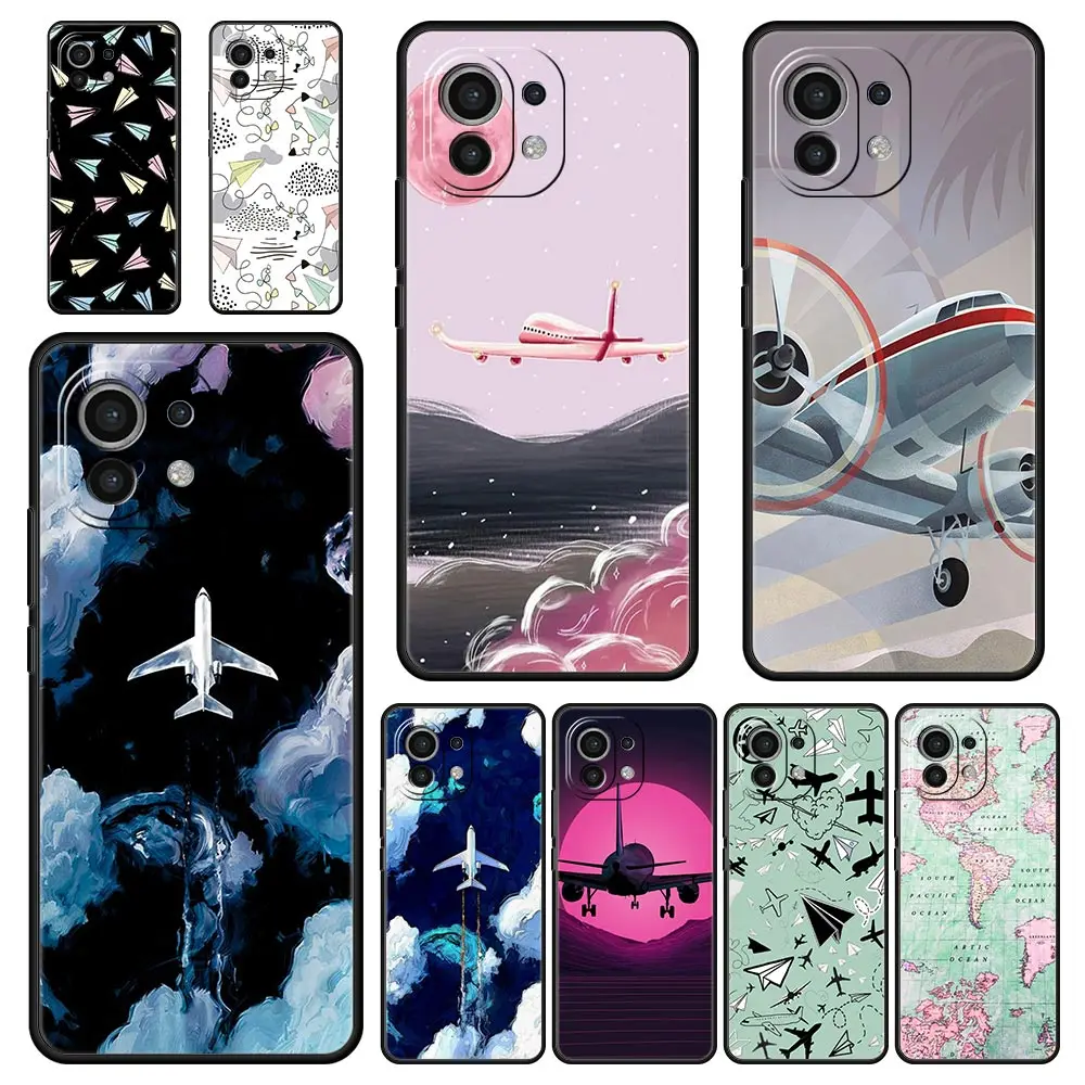 Airplane World Map Travel Protective Case