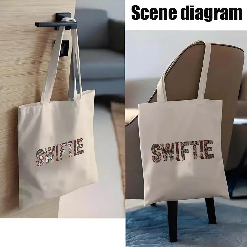 Jujutsu Kaisen Shoulder Bags Fashion Anime Printed Tote Handbag Canvas Girl Environmental Large Capacity Portable Shopping Bag 6