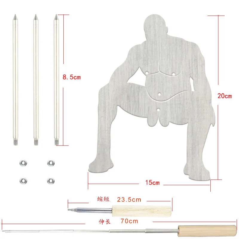 Fun Stainless Steel Barbecue Fork Bonfire Accessories Hot Dog BBQ Adult Barbecue Grill Telescopic Stick