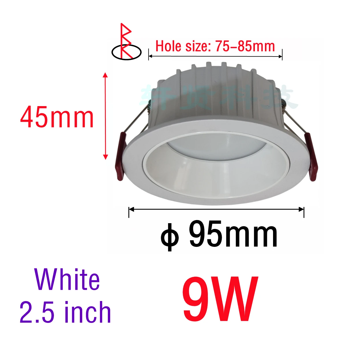 Anti-Glare Recessed LED Downlight Black /White Dimmable Ceiling Lamp  AC110-220V  Bedroom Kitchen  LED Spot Lighting outdoor up and down lights Downlights