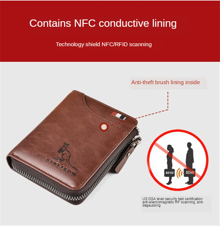 Brand Soft Men Wallets Fashion New Card Holder Multifunction Organ Leather Purse For Male Zipper Wallet With Coin Pocket