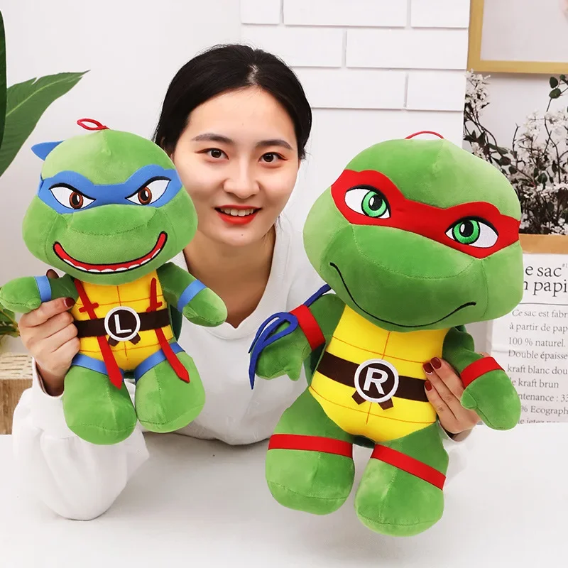 

2023 New Q Version Teenage Mutant Ninja Turtles Cute Plush Doll Big Eyed Turtle Variant Era Doll Pillow Rag Doll Birthday Gift