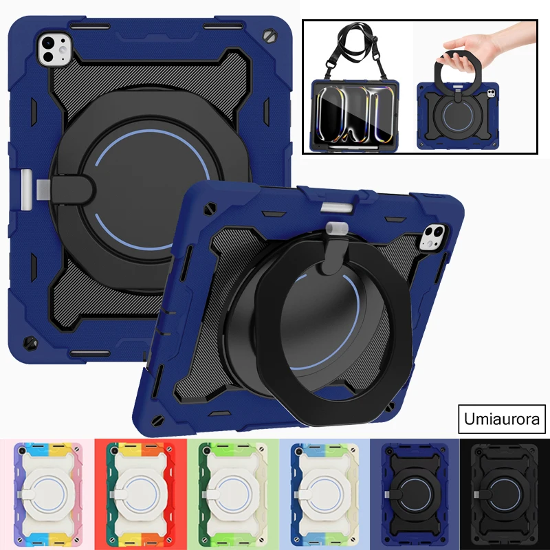 Shockproof Rugged Tablet Case with Pull Ring Stand