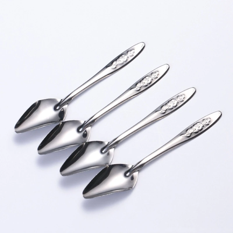 Bird Parrot Feeder Spoon Stainless Steel Milk Feeding Set of 8 Liquid Diet Feeding for Baby Birds