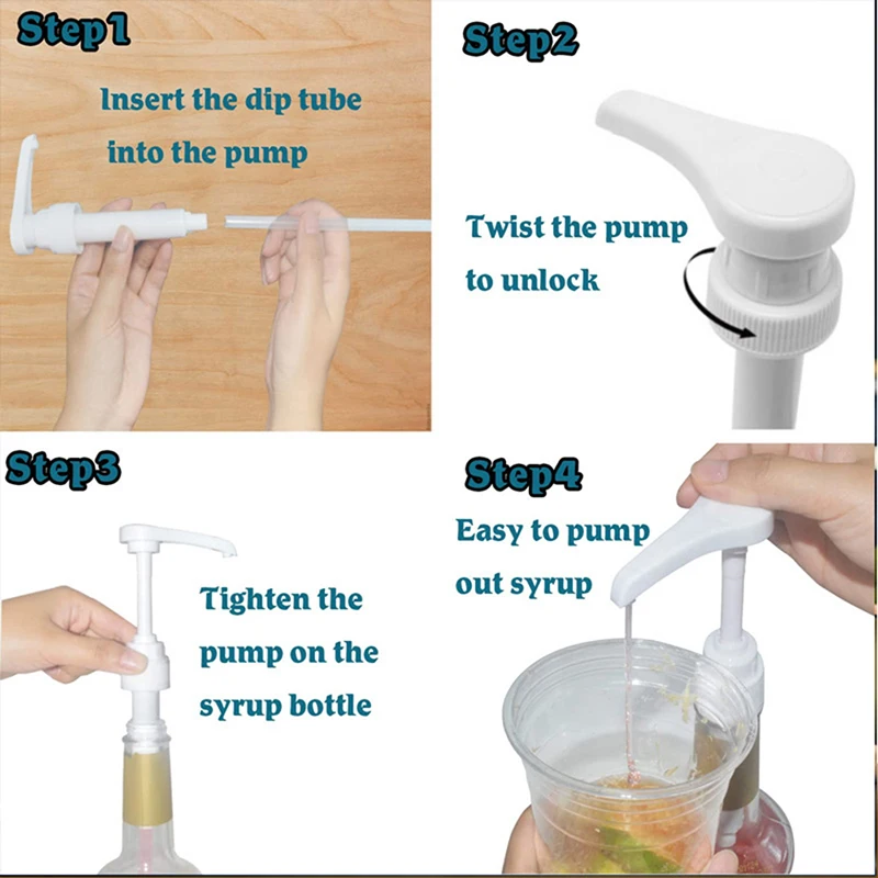 1 pz. Pompe per sciroppo, dispenser di salsa di ricambio, ugello a pressione, contenitori per pompe per caffè, condimento da cucina, liquido_voghion.com