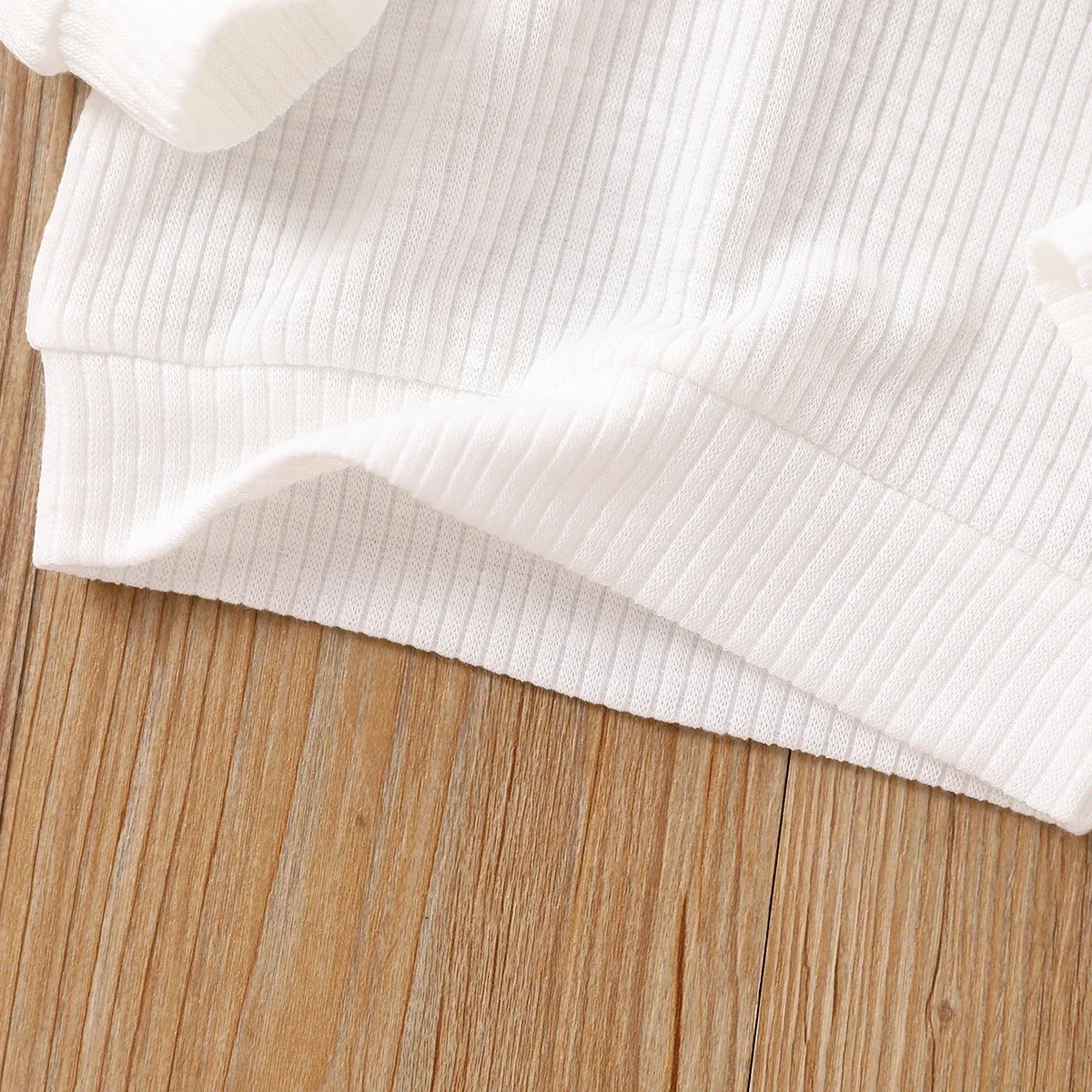 Baby Boy/Girl Button Design Solid Ribbed Knitted Long-sleeve Pullover Top For Outings Daily Wear Basic Style
