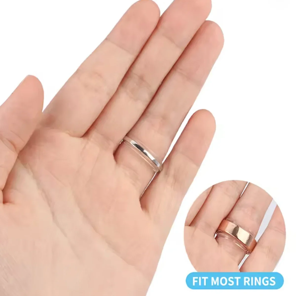 Multi-Tool Flexible Ring Size Adjuster Spacer with 8 Sizes Cushion Jewelry