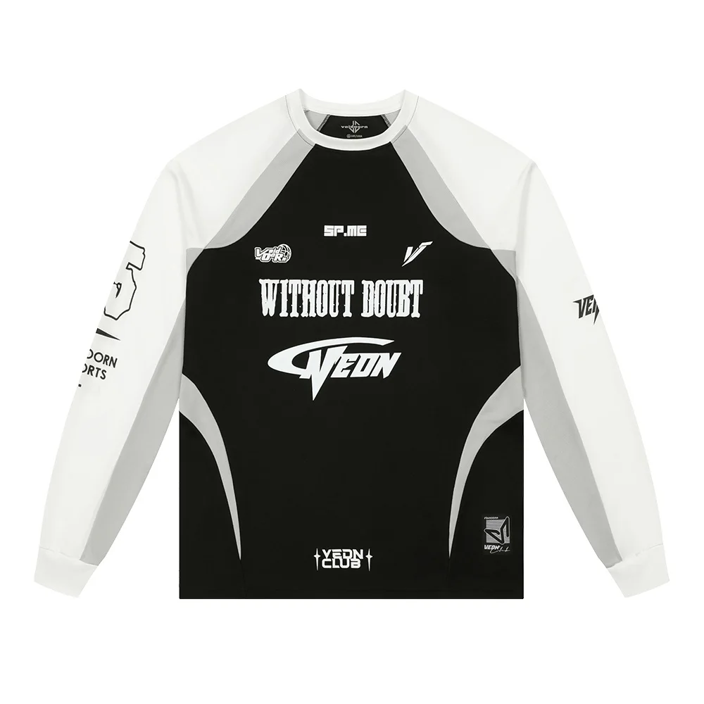 Basketball Jersey Long Sleeve Crew Neck T Shirt Quick Drying Breathable for Men Outdoor Gym