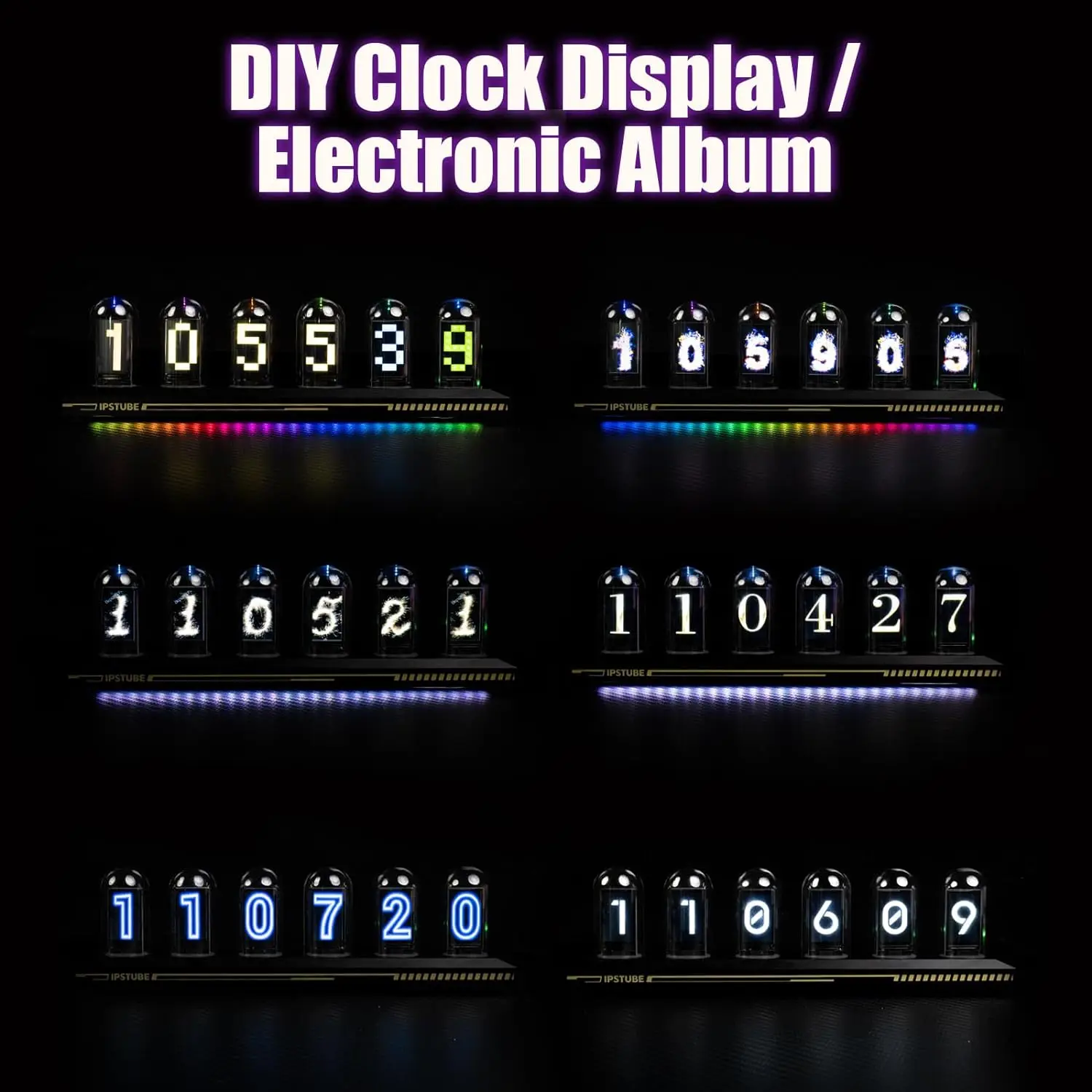 ニキシー管時計 IPSTUBE 虹光 / NEXTUBE/Gixie Clock Amazon.co.jp: ニキシー管 時計 IPS デジタル管時計 ニキシー管