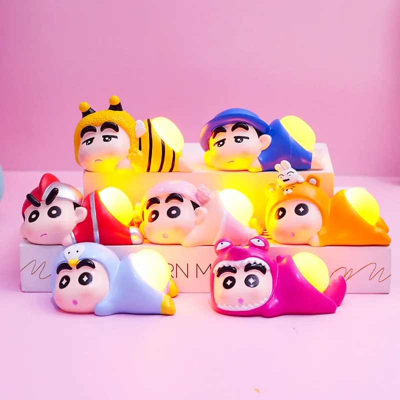

Crayon Shin-Chan Buttocks Night Light Blind Box Anime Figure Handmade Pendant Decoration Lamp Kids Decompression Toys Xmas Gifts