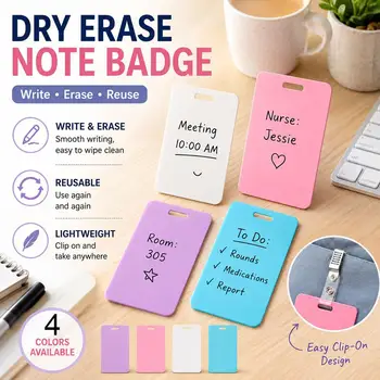 Blocco Note Adesivo Creativo Riutilizzabile e Cancellabile, Lavabile, Multicolore, per Appunti e Planner