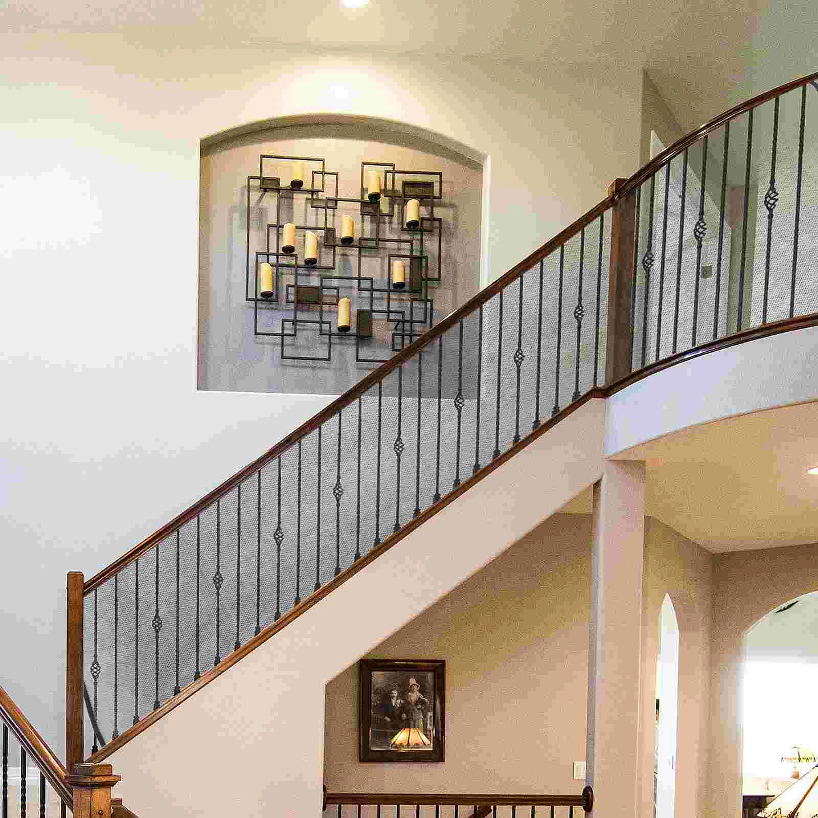 Railing Net Indoor Safety Pet Netting Stair Proof Mesh Outdoor Child Black Crib