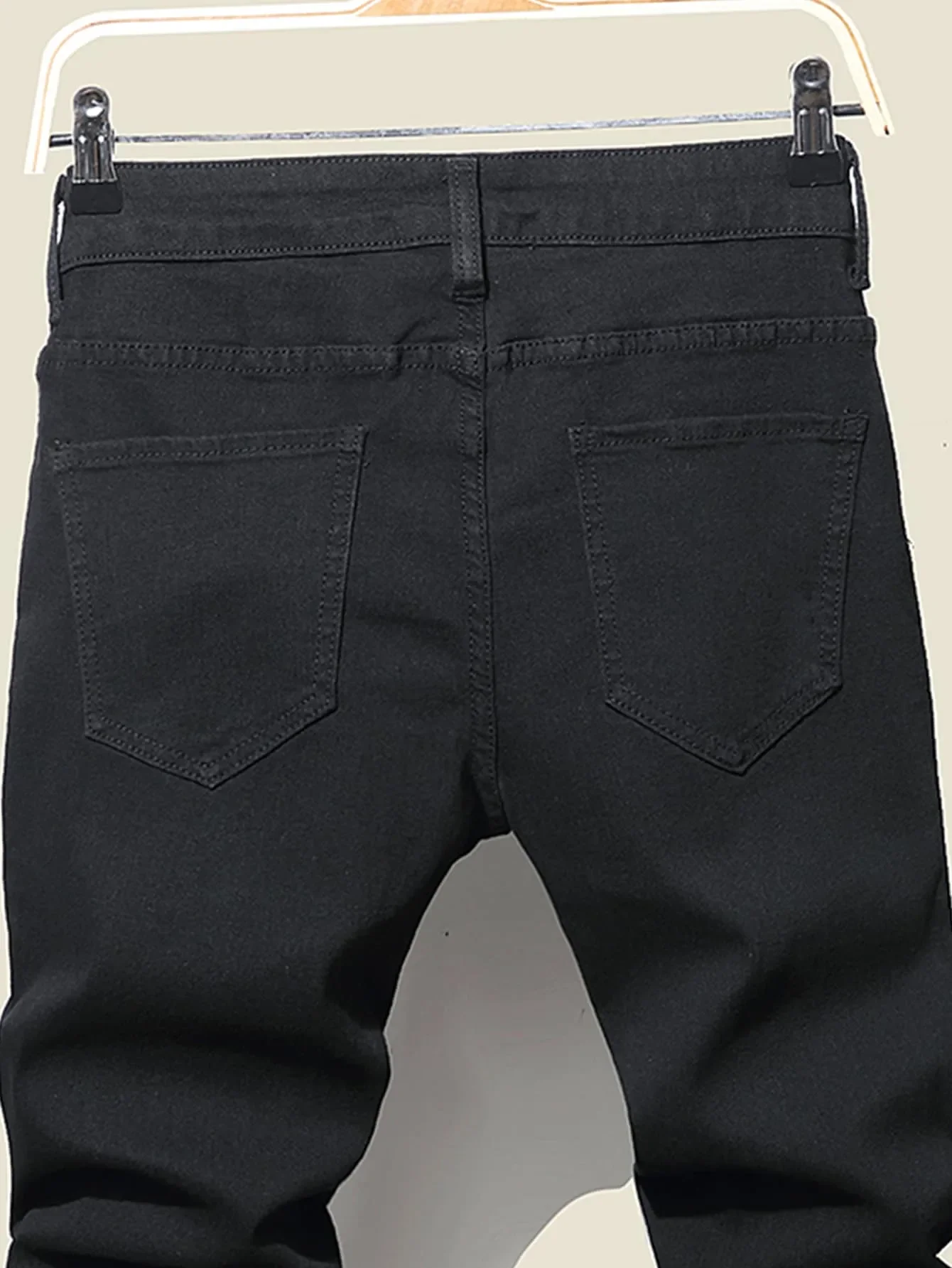 Streetwear Knee Ripped Skinny Jeans Pants for Men