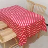Waterproof And Oil-Proof Polka Dot Disposable Rectangular Tablecloth Peva Material Restaurant Hotel Tablecloth For Home Party 5