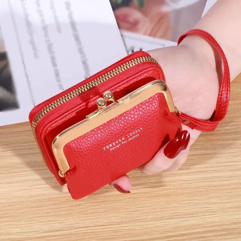 Wallet Women's Fashion Wrist Strap Short Zero Wallet Large Capacity thumbnail 2