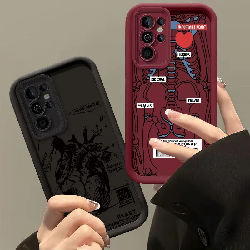 Heart Skull Protective Phone Case