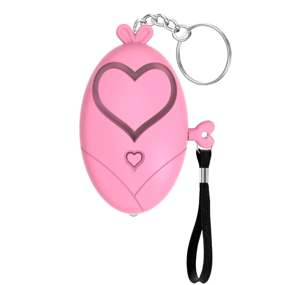 Heart Shaped Personal Safety Alarm - 130DB Portable Keychain Siren