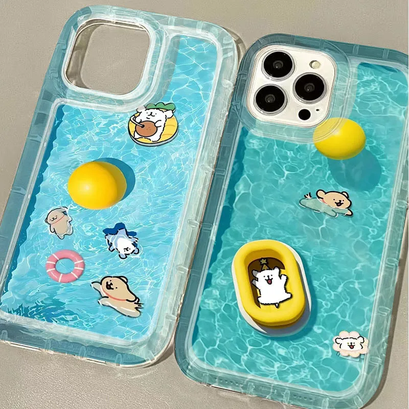 Charming Lovely Line Dog Design TPU Soft Phone Case