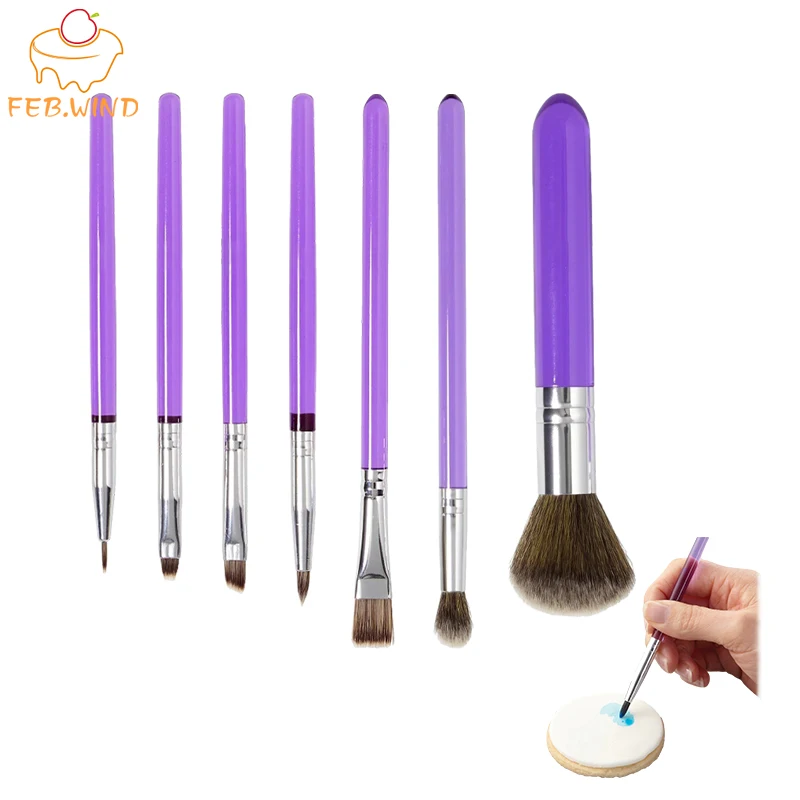 Silicone Cake Brush Pastry Brush Disposable Pastry Tools 2/5/7 Pcs/Set Cake Decorating Brushes Set Fondant Paint Brush Cake Painting Brush Fondant Makeup Tool Decoration Tools