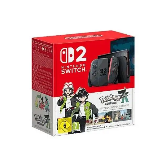 Nintendo switch 2, 7.9”, 256 gb, blue and neon red + pokémon legends z-a game