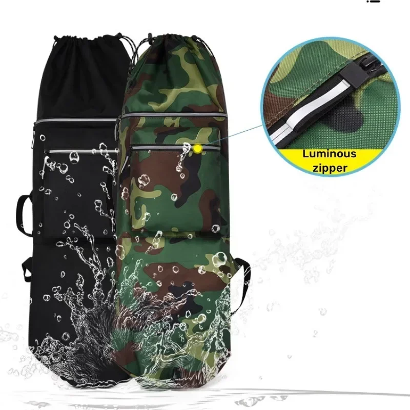 Big Freediving Long Fins Backpack Waterproof Lightweight Diving Equipment Storage Bag Outdoor Skateboard Yoga Long Flippers Bag skateboard bag,skateboard carry bag,roller skates bag