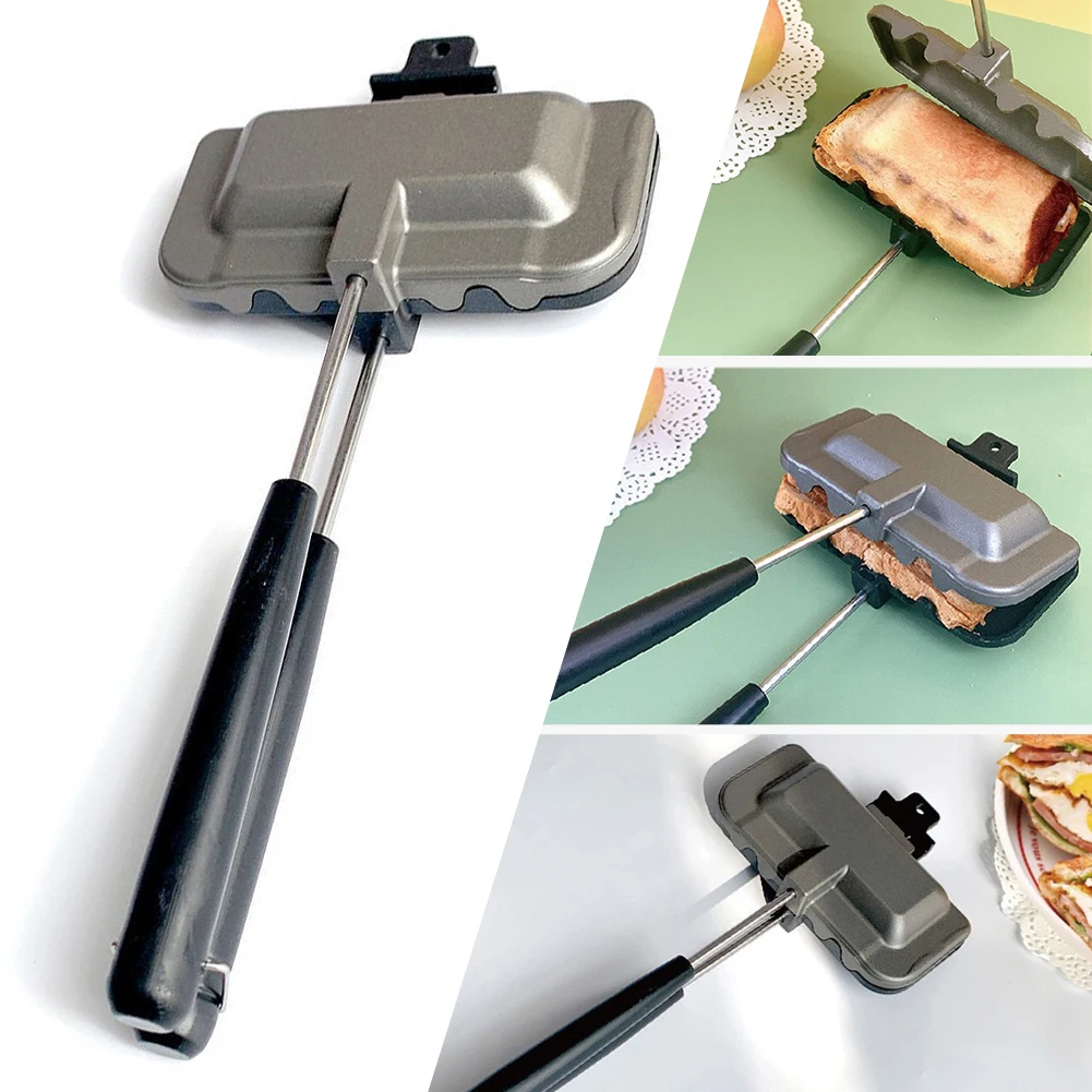 아침 식사 샌드위치 메이커, 양면 탈착식 샌드위치 베이킹 팬, 붙지 않는 프라이팬