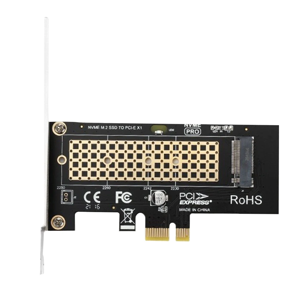 M.2 NVME SSD To PCIe 3.0 X1 Adapter Card 8Gbps SSD PCIE X1 Expansion Card M Key PCIe NVMe SSD Converter for Desktop