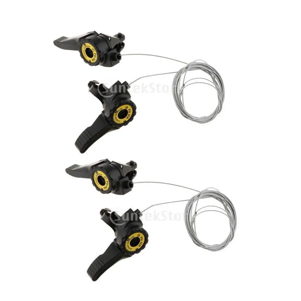 Bicycle Shift Lever-2 Sets Bike Thumb Shifters 3x5/6/7 Speeds Cycling Bike Thumb Gear Shifter Friction Shifter Part for Mountain Road