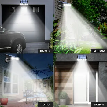 1-5Pcs LED Solar Light Waterproof Outdoor PIR Motion Sensor Security Flood Lights 3Modes Patio Garden Solar Panel Wall Lamp 3