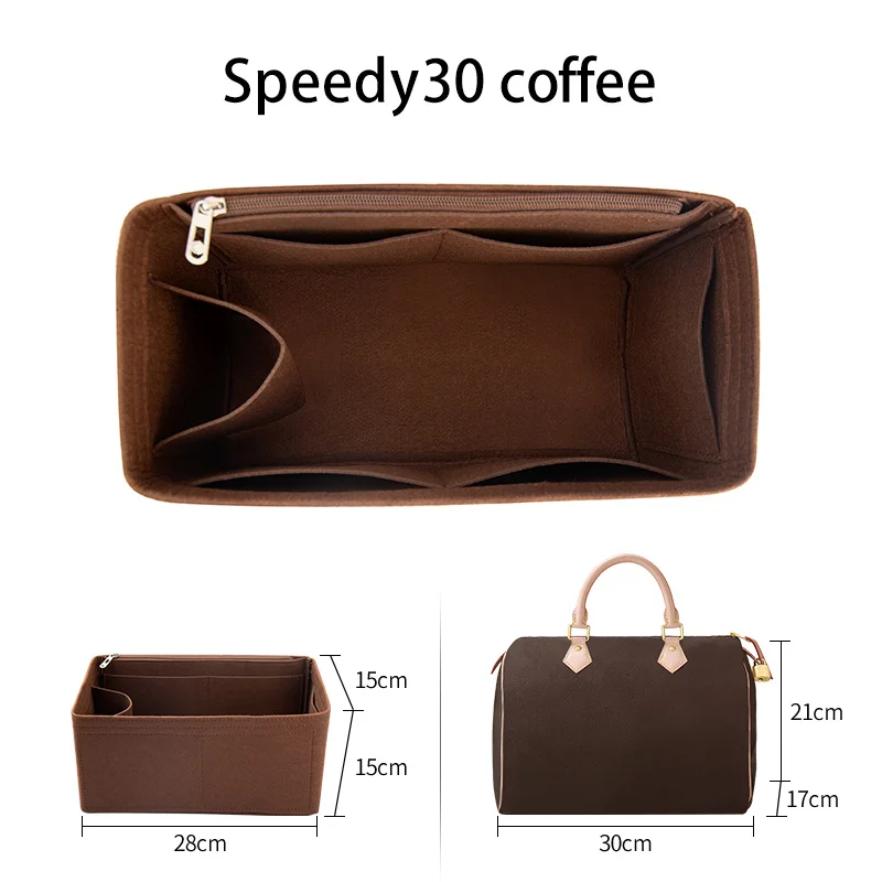 𝐁𝐍𝐂𝐓👜]🧡 LV Speedy 25/30/35 Bag Organizer, Felt Bag In Bag Customized  Organiser