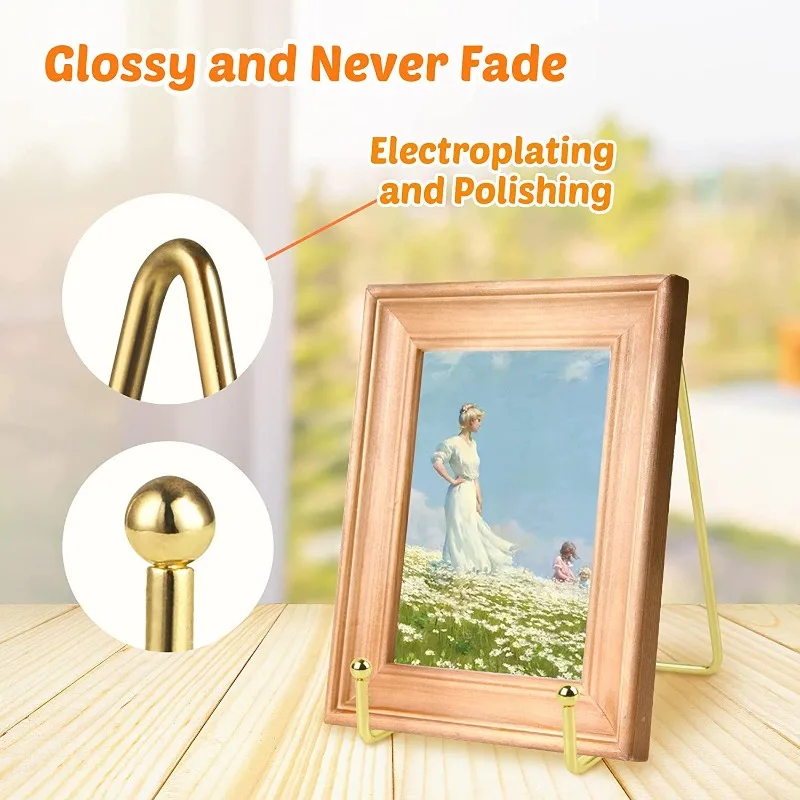 Elegant Metal Display Stand for Plates Photos Frames Art and Signs  Versatile Tabletop Rack for Home Desk or Wall Display