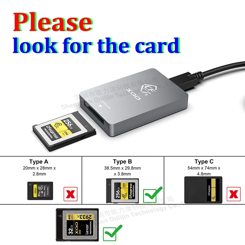 USB 3.2 Gen2 10GBPS Data Transfer CFexpress Type A/B XQD SD High Speed Card Reader for Laptop Cameras Sony Lexar Nikon Canon San 3