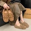 2024 Summer All-match Flat Bean Shoes Slip-on Lazy Women's Shoes Soft Soles Shallow Mouth Retro Tassel Women's Shoes 5