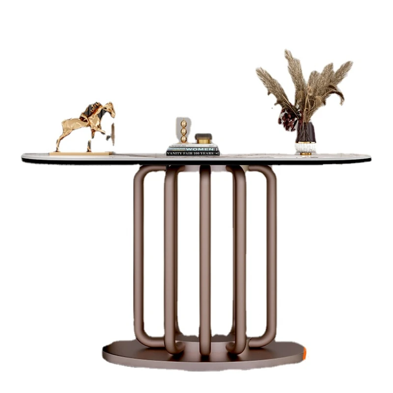 

XL Hallway a Long Narrow Table Console Extremely Narrow Front Door Aisle Side View against the Wall