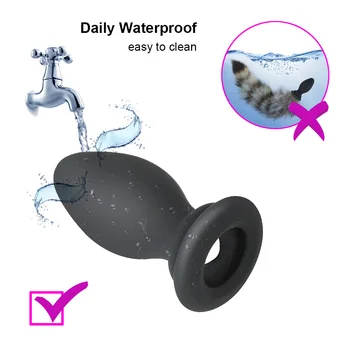 Anus Dilator Fox Tail Anal Plug Vibrator 10 Frequency Sex Toys For Couples Adult Game Cosplay Vibrating Butt Plug Remote Control 2