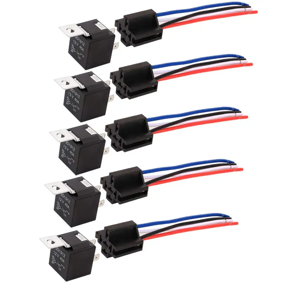 1 confezione di relè 12V 80A 5 pin per auto, camion, motore, per