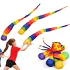 Rainbow Tail Ball Eco-Friendly Fabric Sandbag Meteor Ball Safe Catch Tail Soft Ball Kindergarten School Sensory Training Kid Toy 2