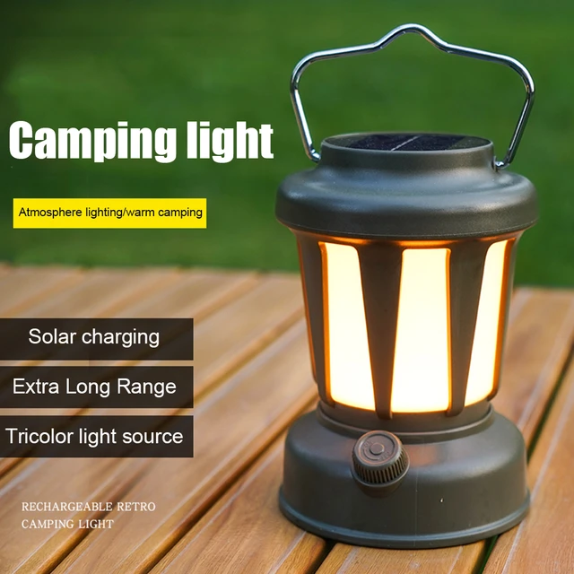 LED Camping Lamp with Hook LED Tent Light Type-C USB Rechargeable Lamp  Waterproof 3 Modes Outdoor Lighting BBQ Atmosphere Lights - AliExpress