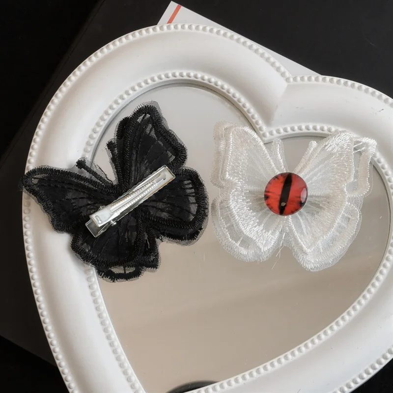 Gotische Dämonenauge Schmetterling Haarspangen Spitze_voghion.com
