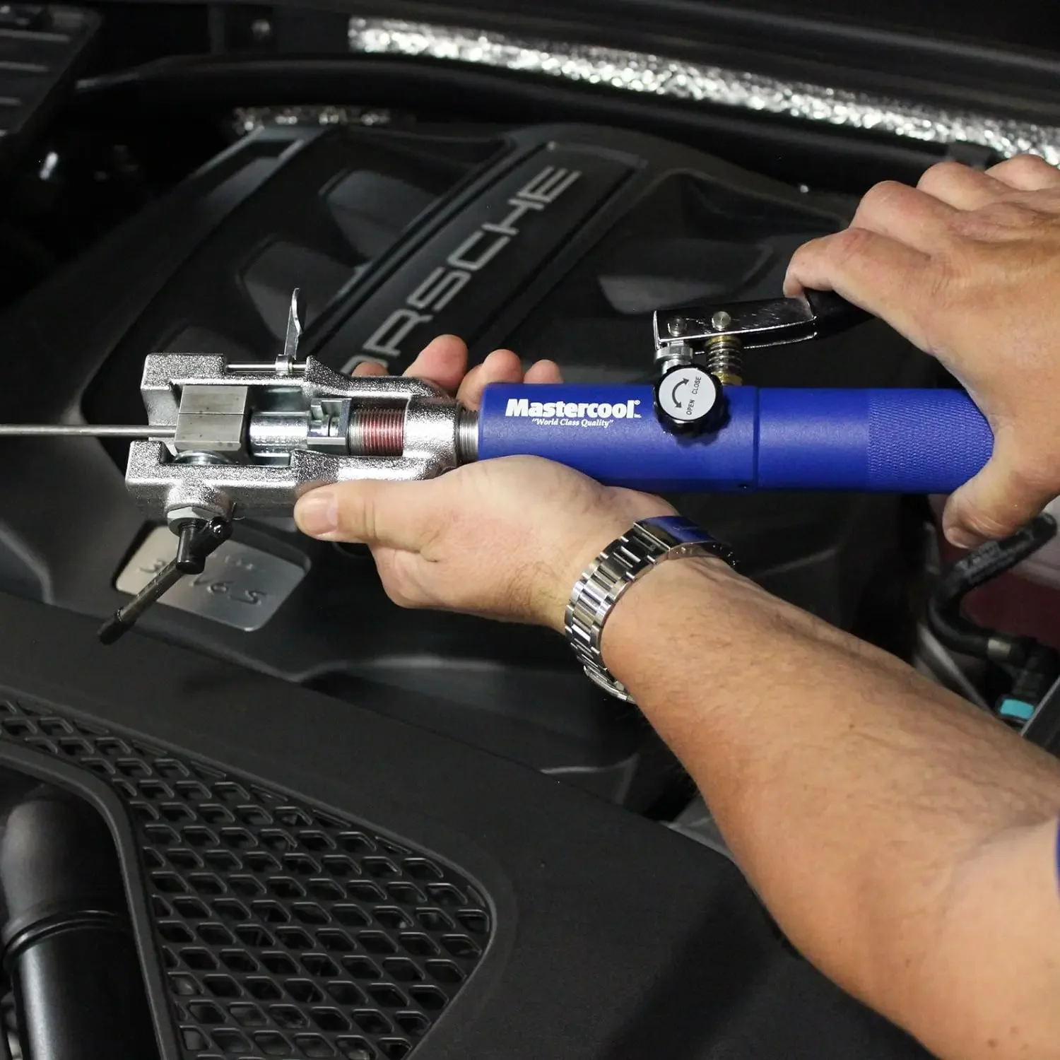 72475-PRC Universal Hydraulic Flaring Tool Set with Tube Cutter, Blue and Silver