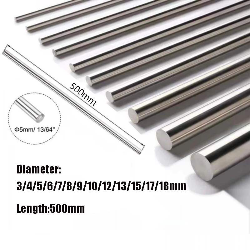 Titanium Bar Diameter 3mm to 18mm Length 500MM 1 pcs