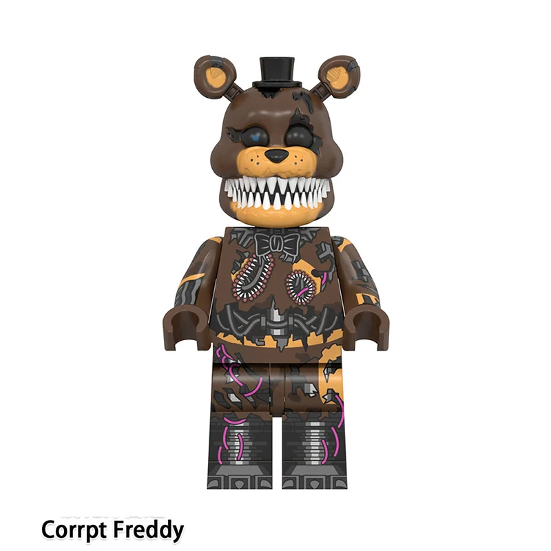 새로운 FNAF 나이트 게임 피규어 미니 피규어 블록 조립식 스켈레톤 스릴러 장난감 선물 어린이 장난감 몰드 킹