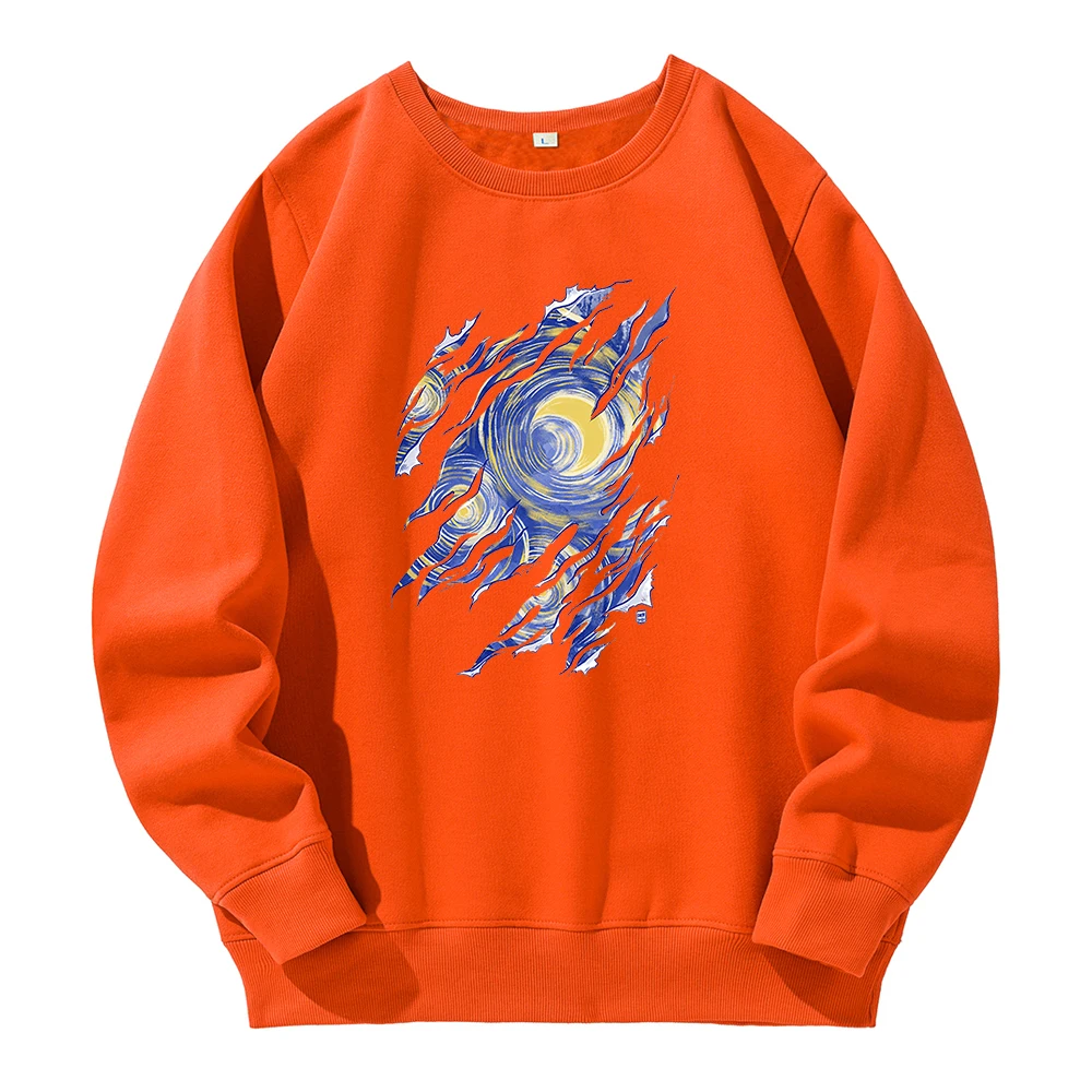 thumbnail image 1 of Sudadera con capucha de Noche Estrellada para hombre, ropa de calle de forro polar, holgada, básica, combina con todo, Vincent Van Gogh, 1 of 5